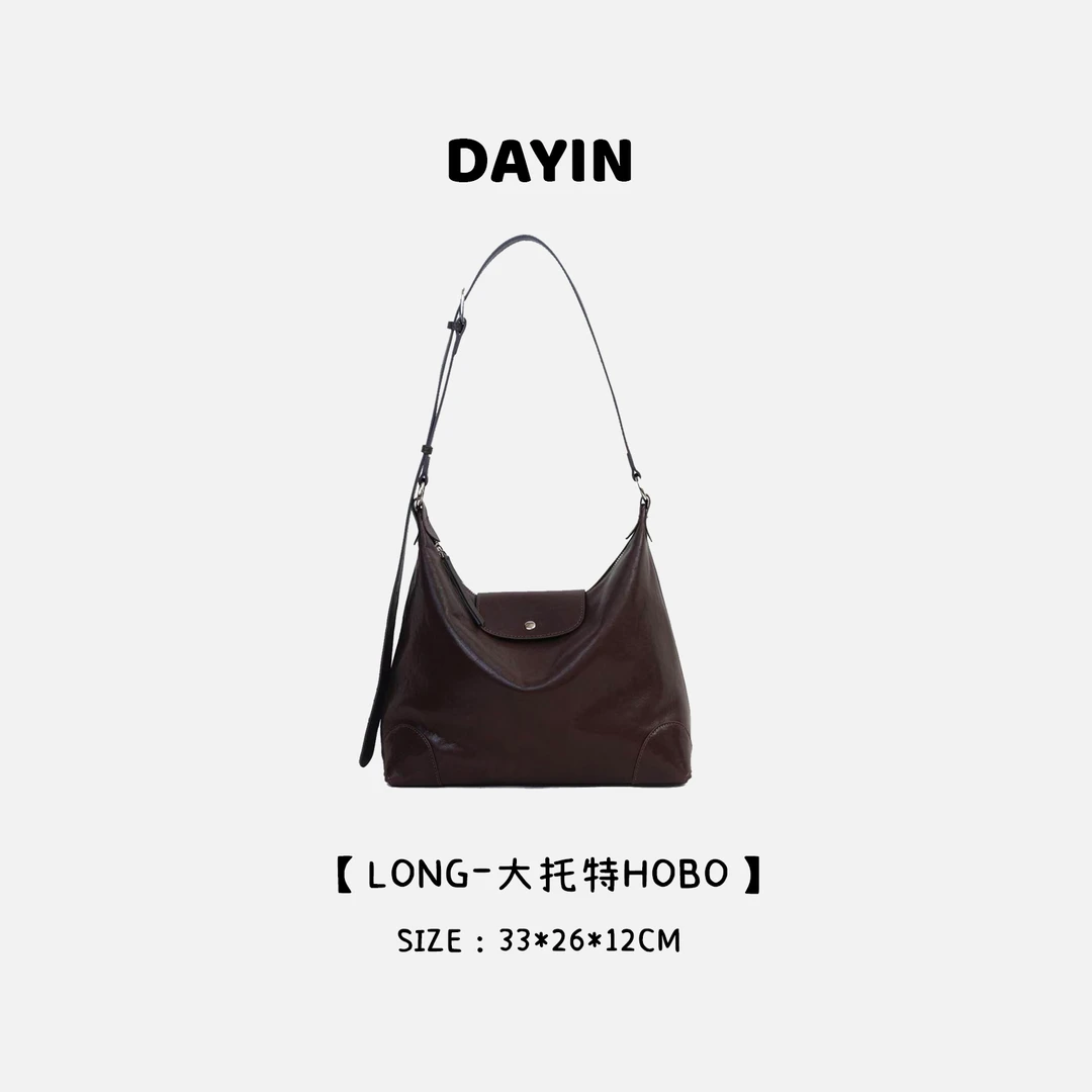 DAYIN  龙大托特HOBO | 植鞣头层水晶牛皮单肩斜挎包