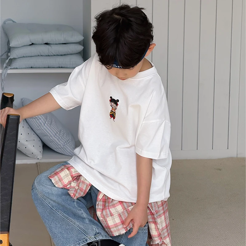 【春装新品 魔童】ivan家童装男童中大童女童百搭卡通T恤 伍 DZ4559