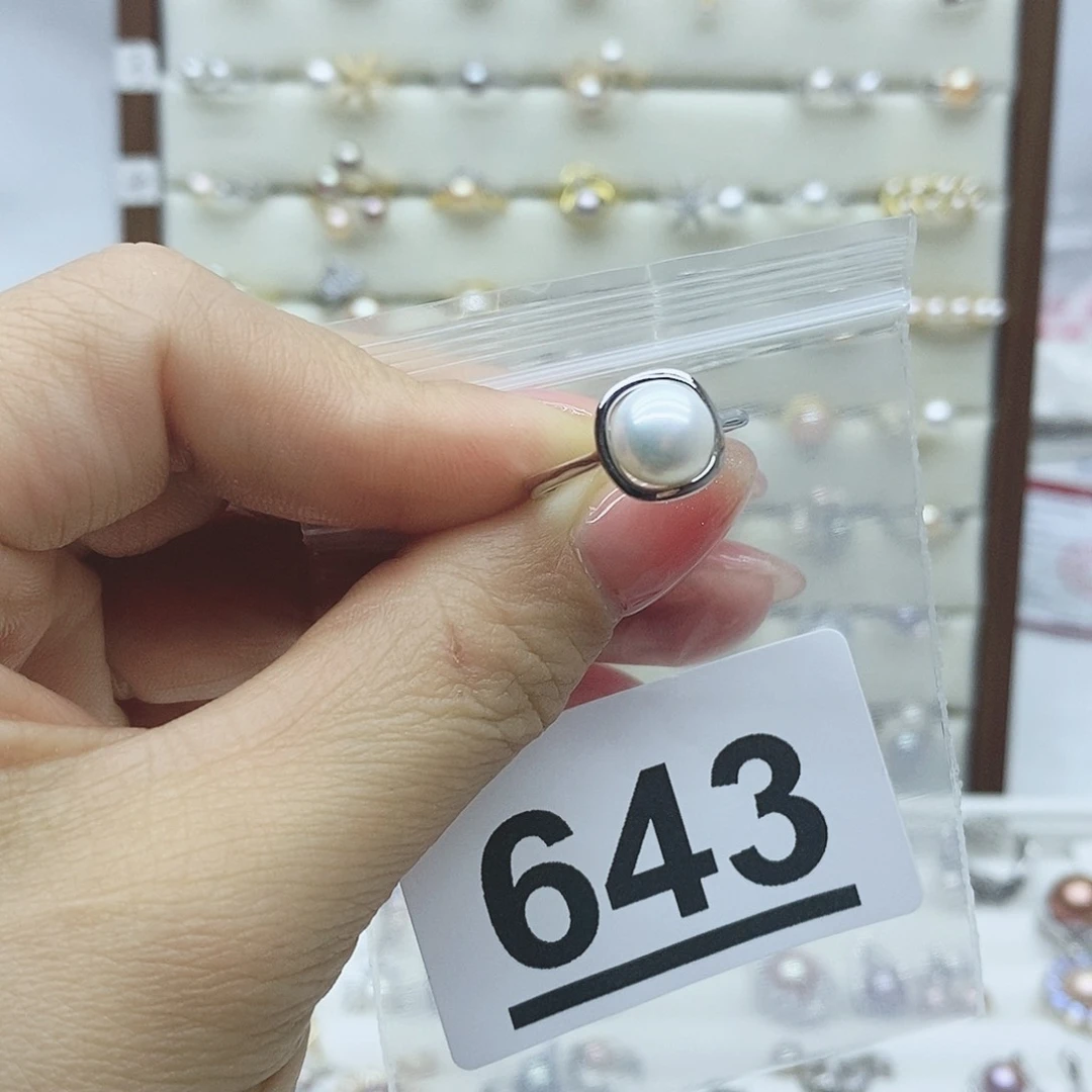 淡水珍珠戒指银S925镶嵌啥***?643