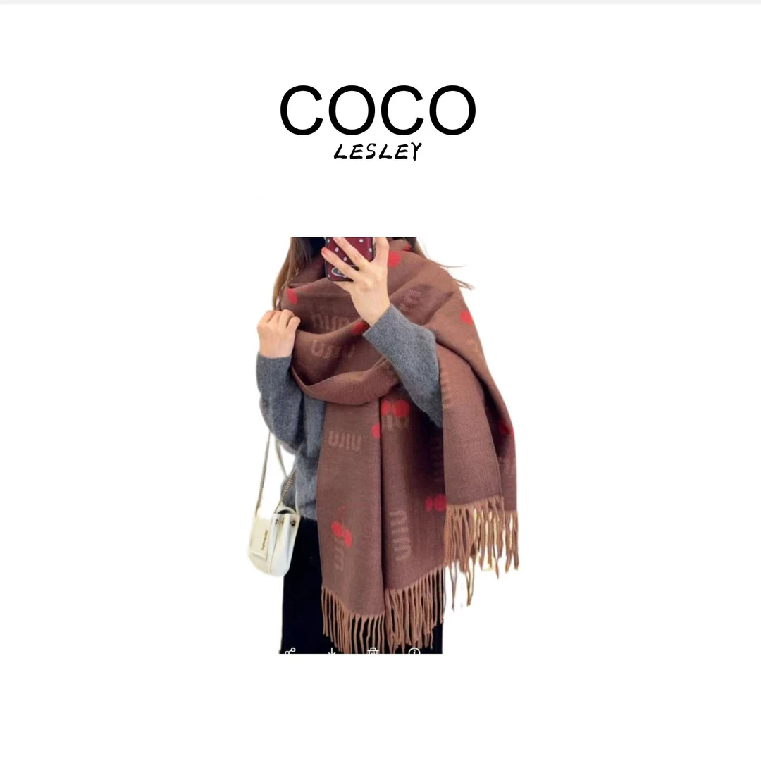 【COCO LESLEY】秋冬字母百搭复古披肩围巾WJ02