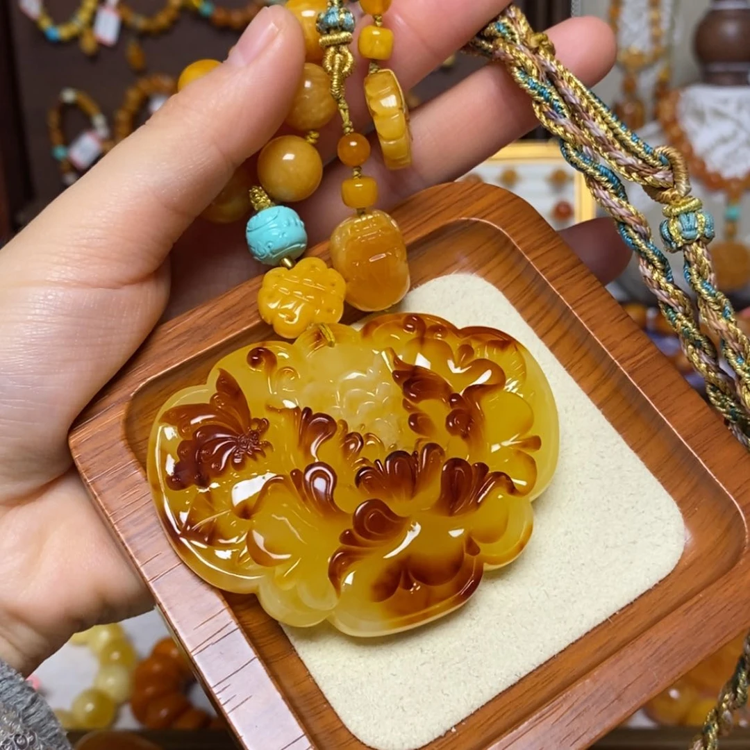 【闪购商品】蜜蜡颈饰未镶嵌项链