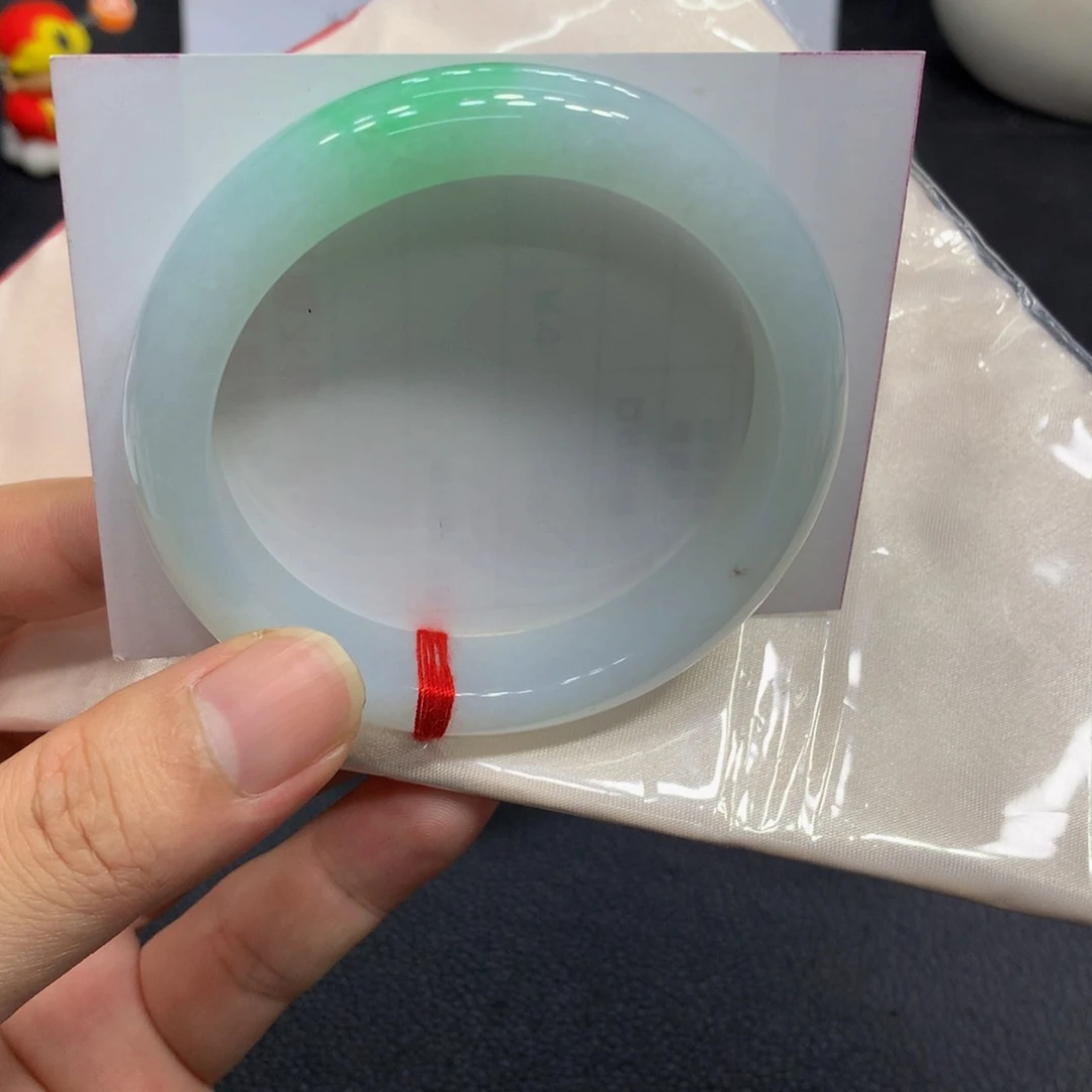 未镶嵌手镯翡翠翡翠手镯白底青16