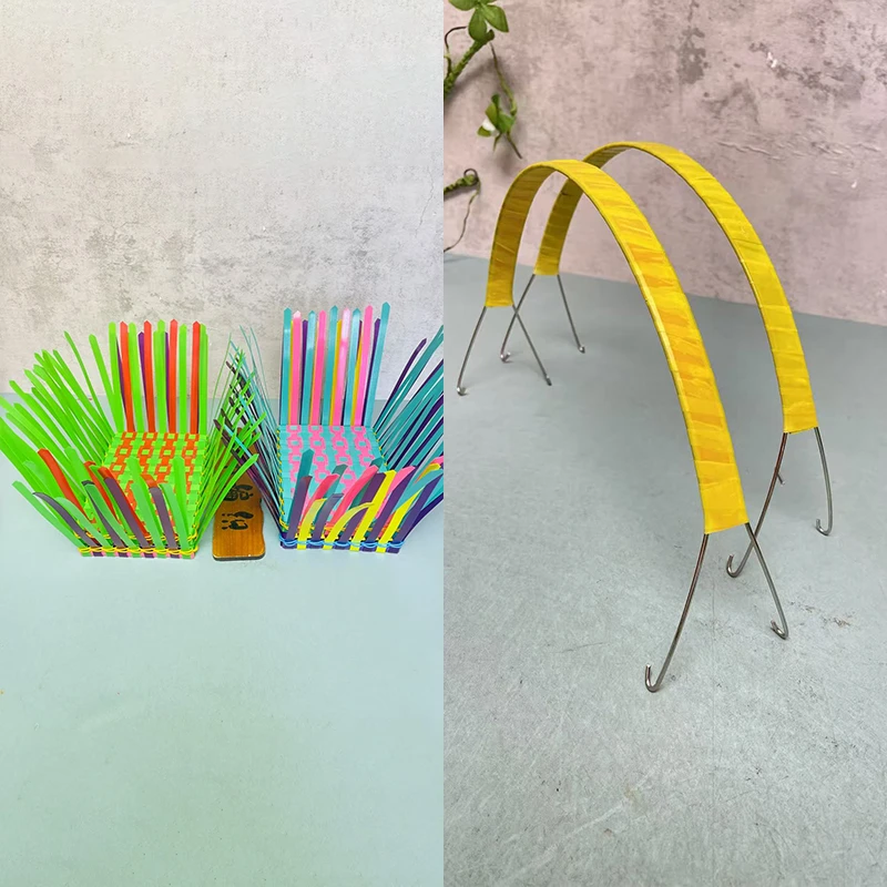 小韦编织 定制半成品圆形长方形混合打底好+塑型（颜色随机）