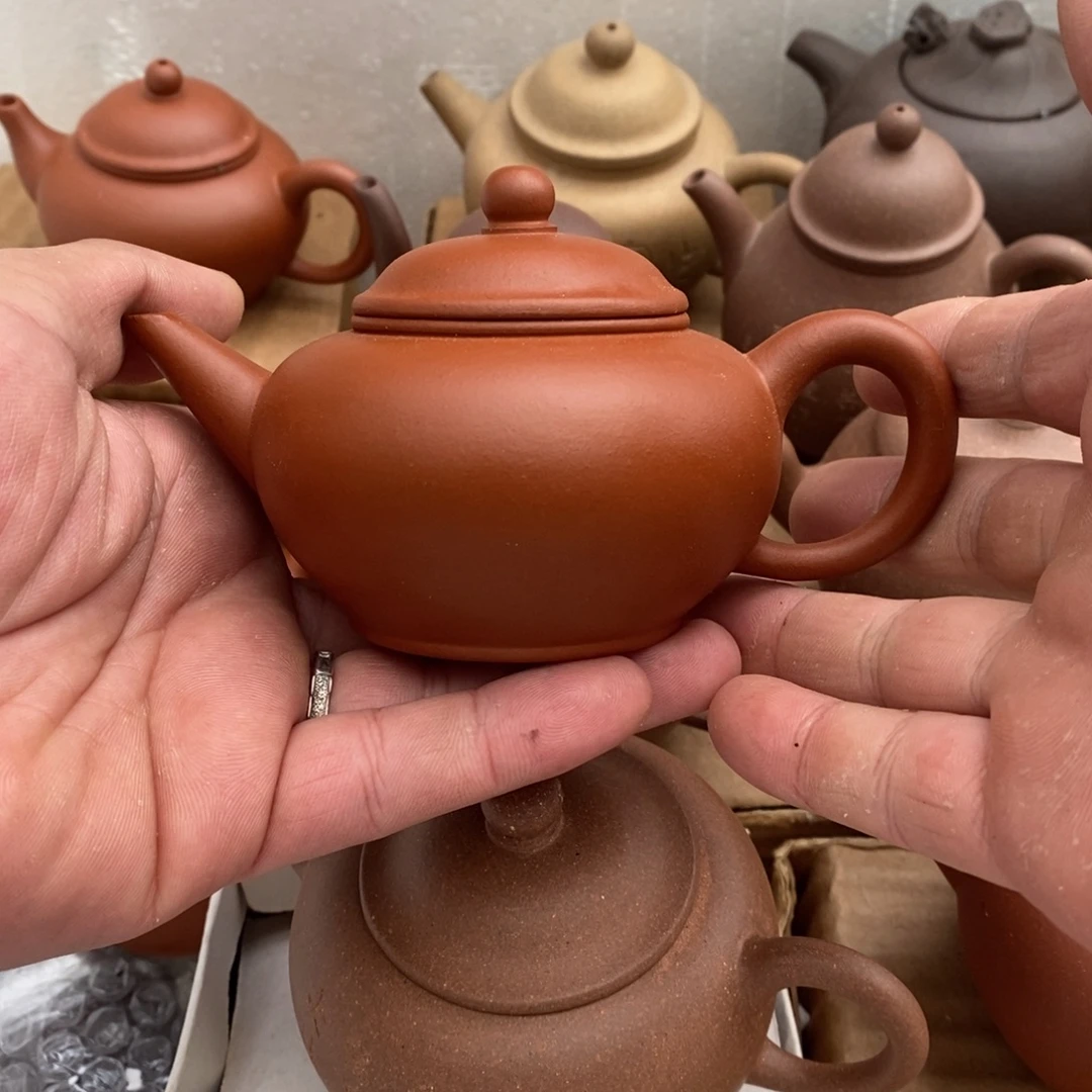 茶壶紫砂老朱泥水平150cc左右