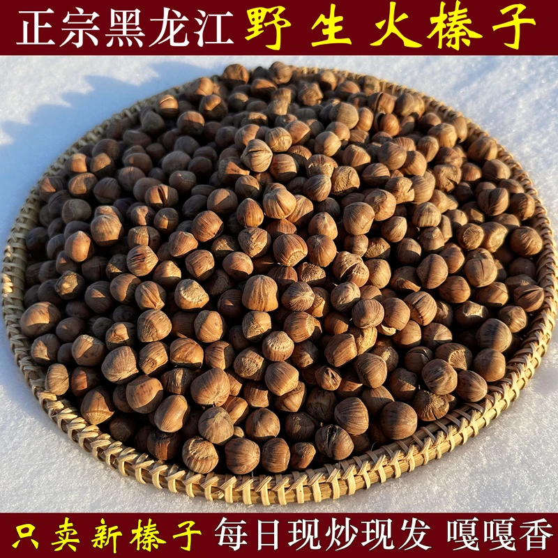 【炸鸡姐姐】野生榛子东北特产新货原味现炒熟生榛子坚果零食500g