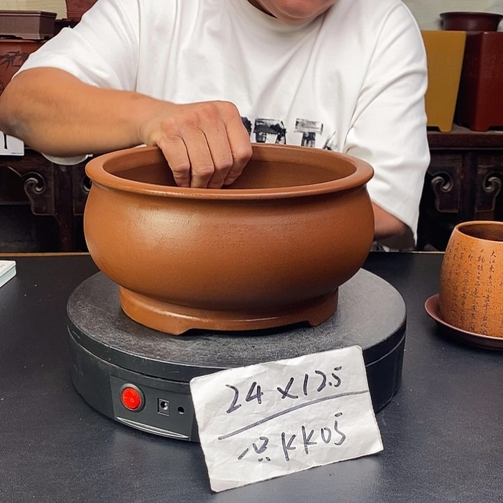 紫砂花盆货号一只KK005