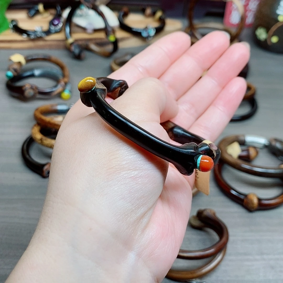 藤艺吊坠极黑猫耳朵藤根