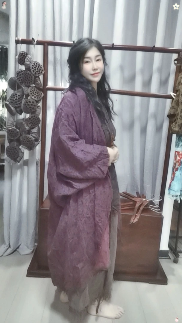 忆古朴拙系绳长款外套