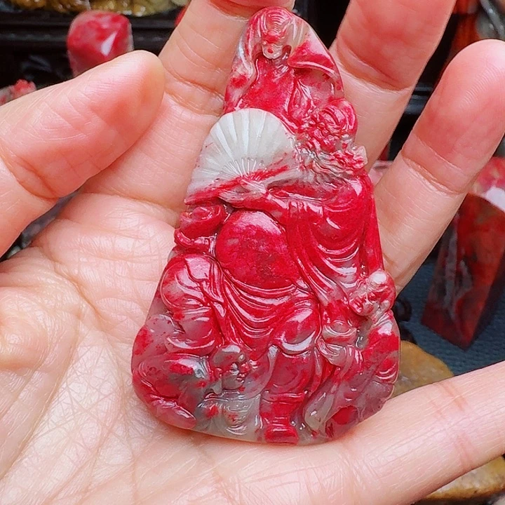 当***烟昌化鸡血石昌化鸡血精品挂件