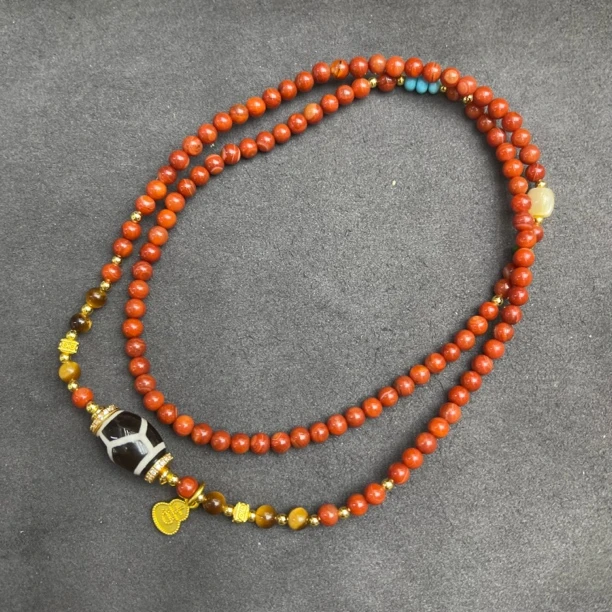 B424-南红项链配天天0054