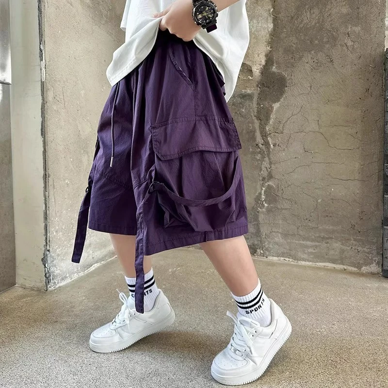 工装短裤儿童夏季薄款短裤男孩中大童夏装(5651)