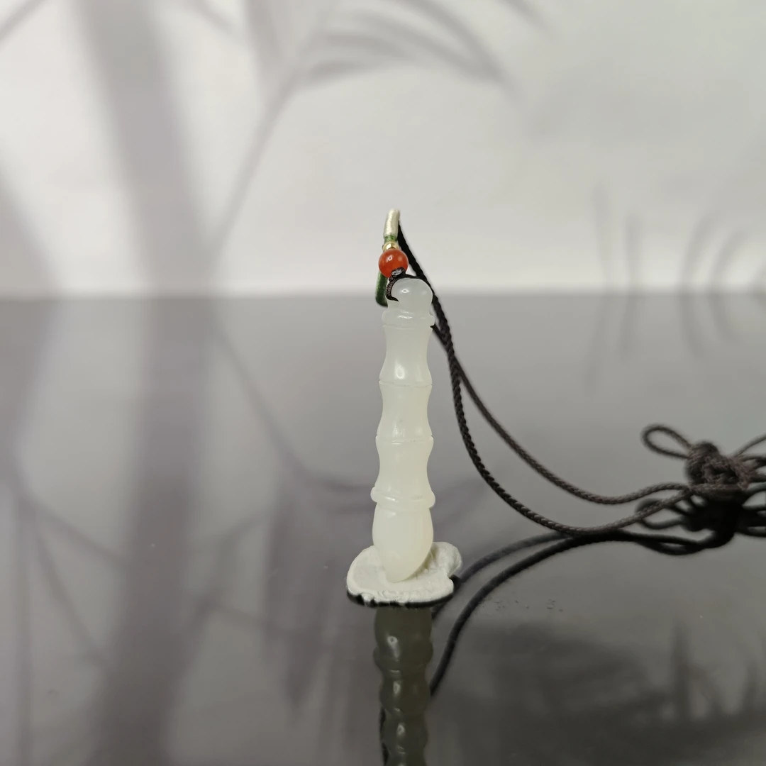 T和田玉文昌笔吊坠0365