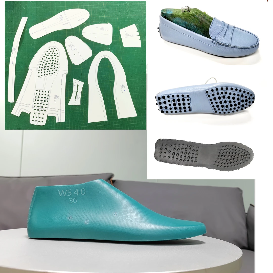 女款包子鞋豆豆鞋楦头穿线鞋楦头有底有格大货鞋楦W540