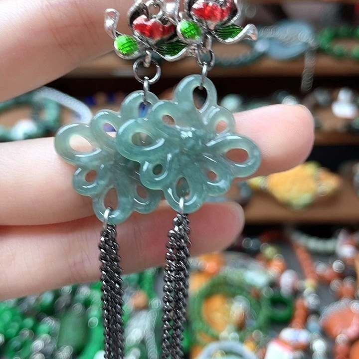 翡翠未镶嵌耳饰饰品