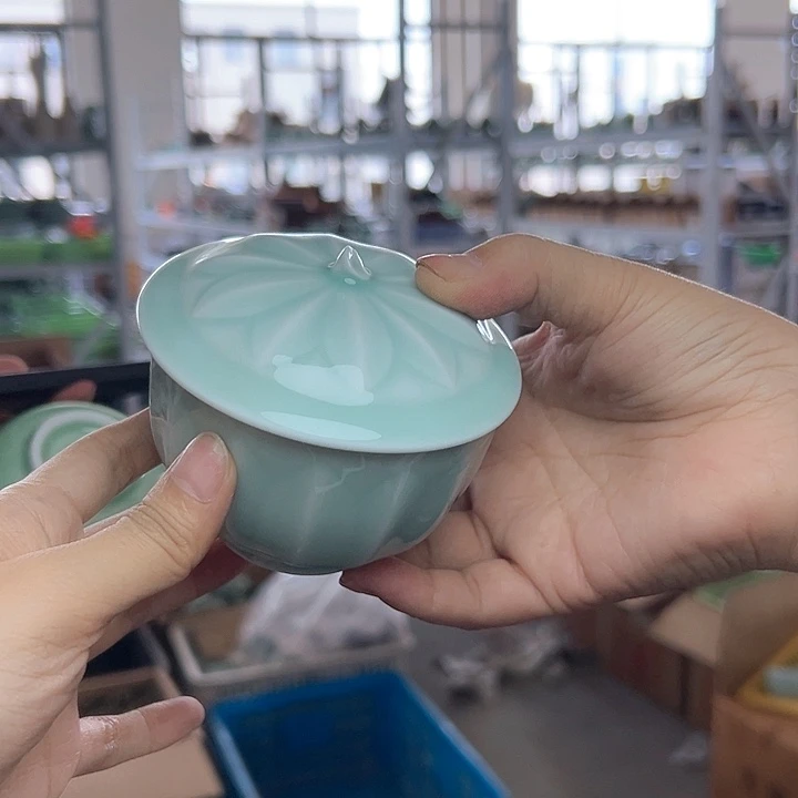 龙泉云间青瓷小米茶器
