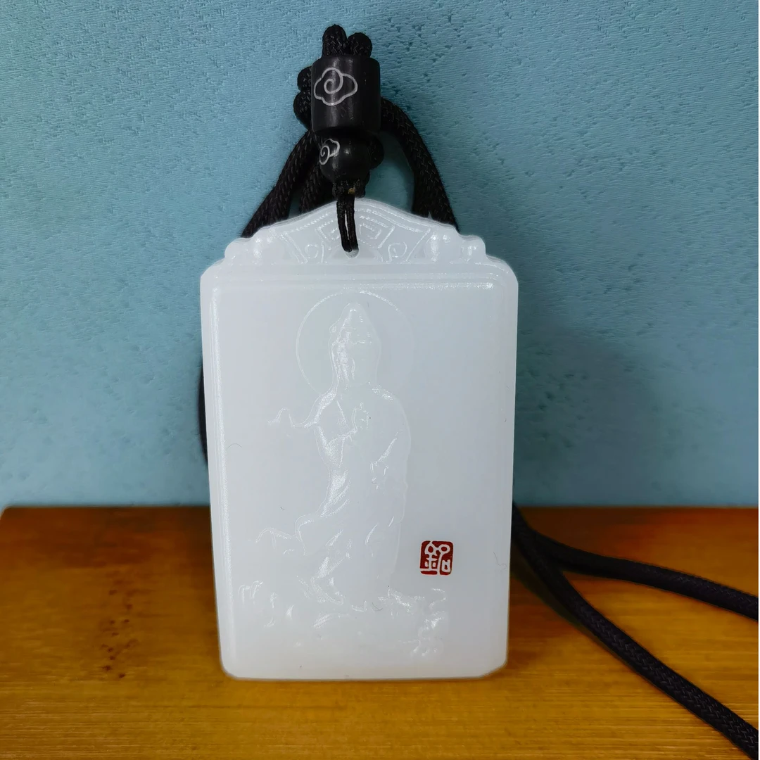 非金属珐琅吊坠 【创盈甄选】白Yu关音吊坠