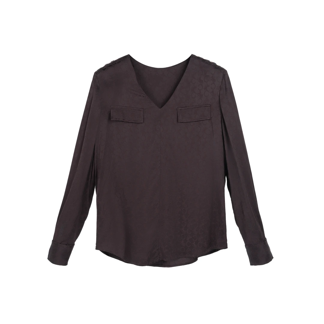 【她翼】春季衬衫显瘦气质长袖针织时尚CH1242341446