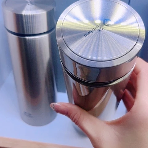 万象保温杯H104S，钛银550毫升