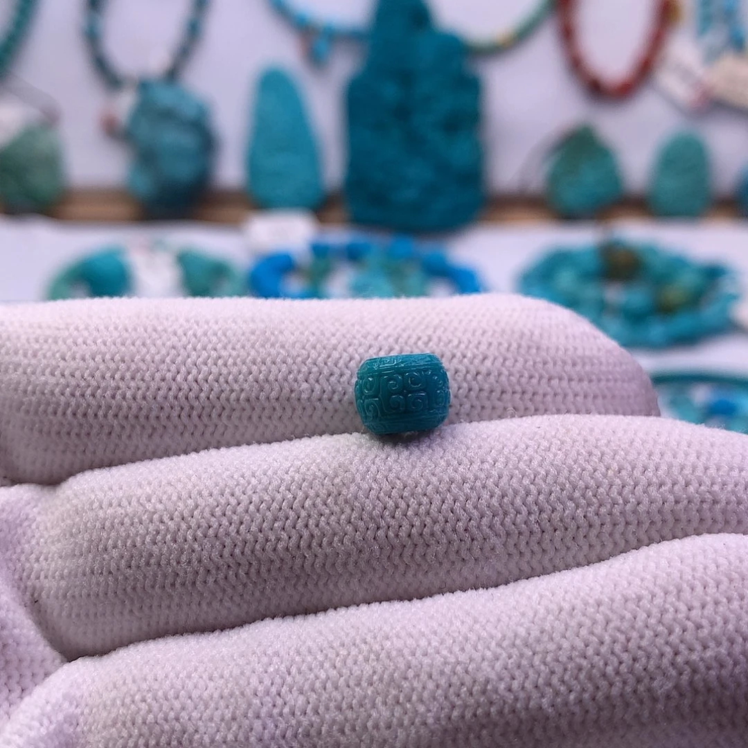 绿松石未镶嵌回纹8mm