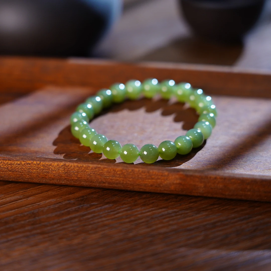 【睿泽鉴宝】和田玉圆珠手串 7mm V2917