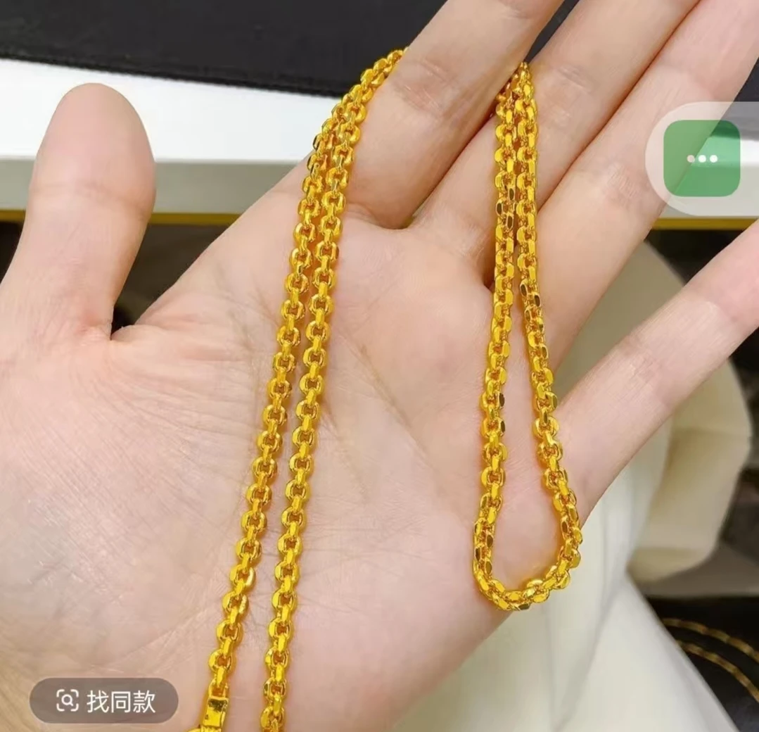 铜合金项链 链条合金项链精工时尚潮流〇字项链男女同款