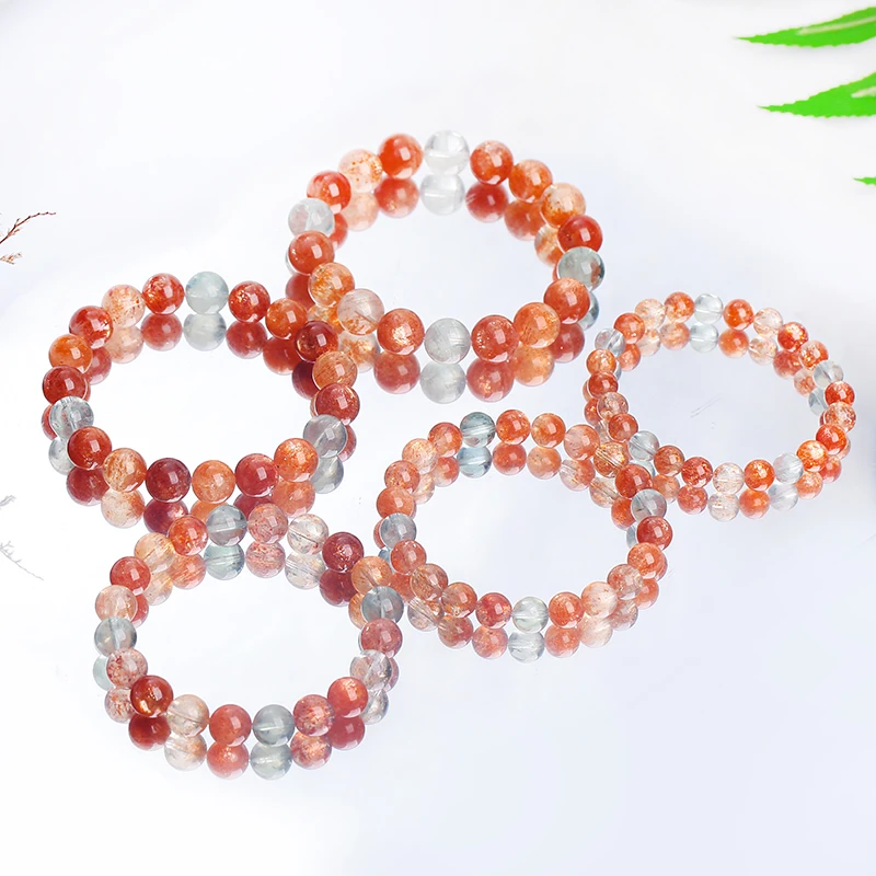 坦桑尼亚阿鲁沙橘红爆闪时尚单圈手链A02-尺寸可选-多样性发其一