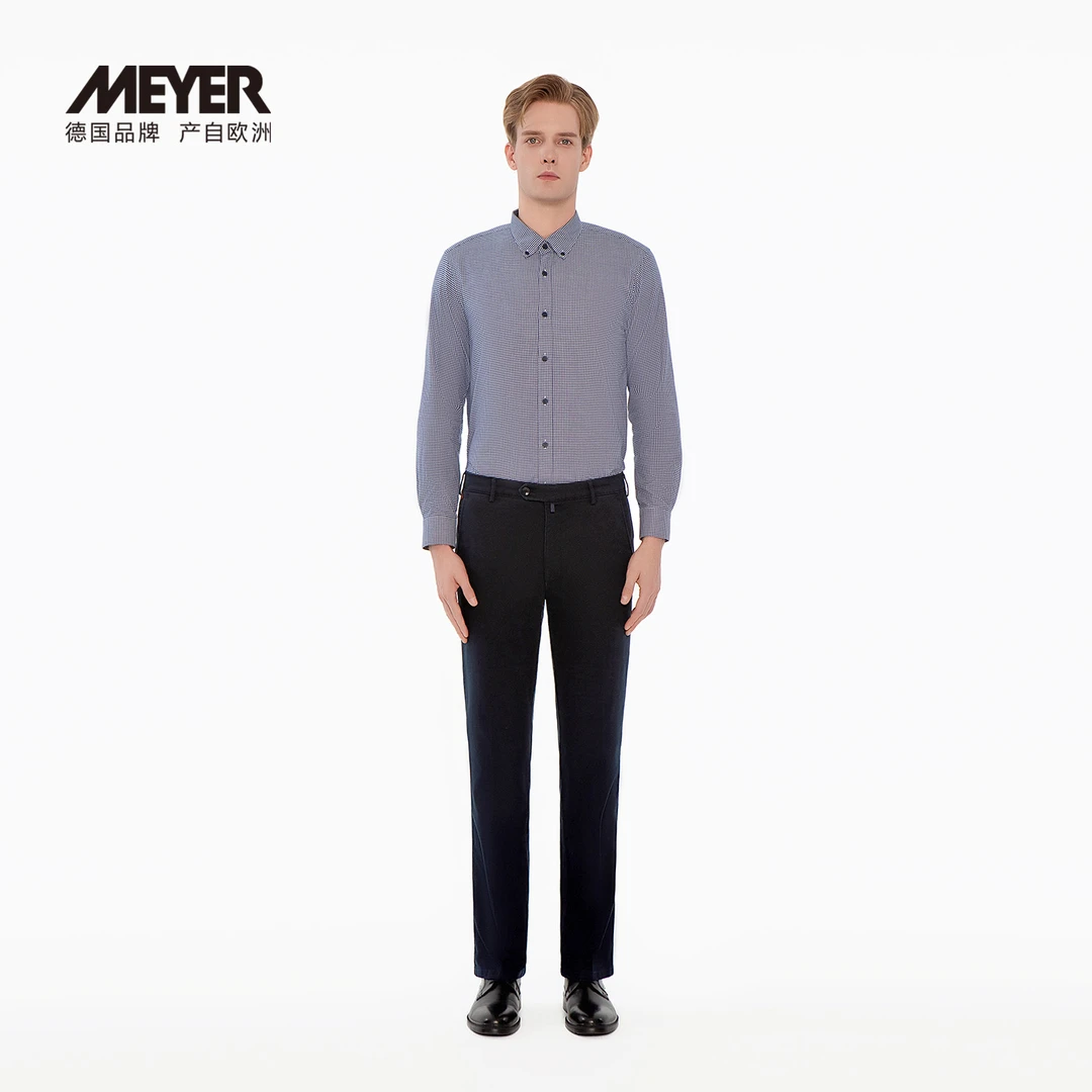 MEYER德国迈雅 秋冬男款直筒休闲裤纯棉宽松高腰27688_S-COLOGNE