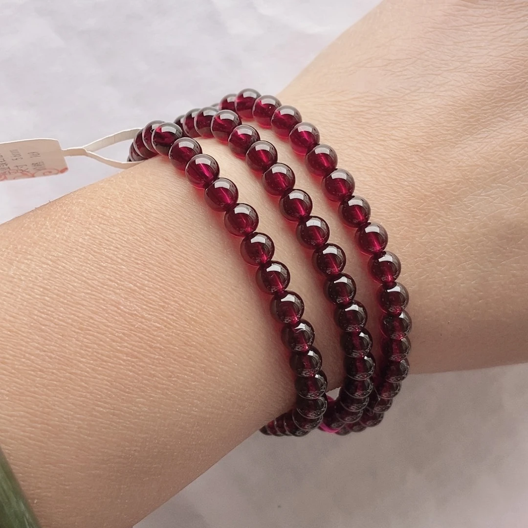 手链石榴石未镶嵌5.6福利