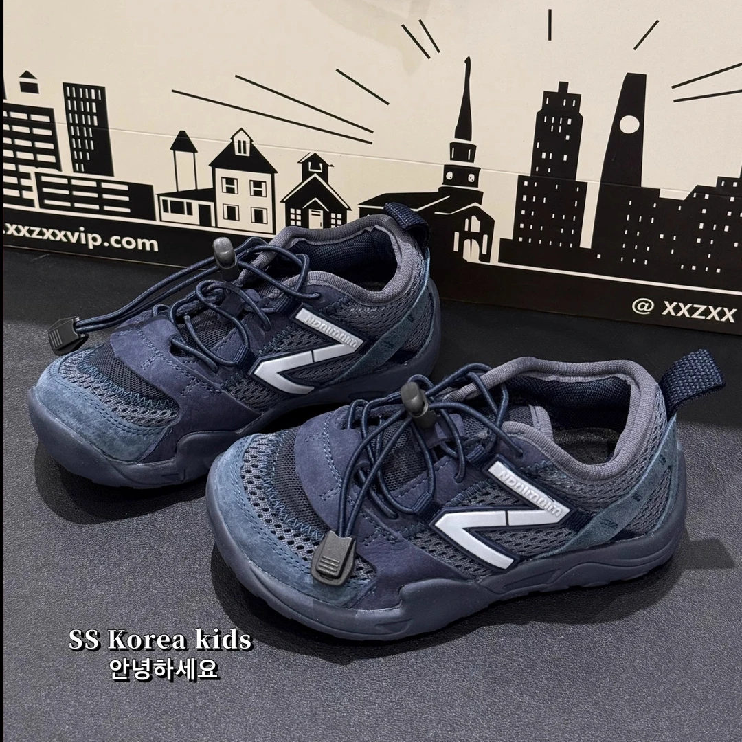 男童鞋子2025春夏新款儿童德训鞋男孩阿甘鞋N字潮网面透气运动鞋