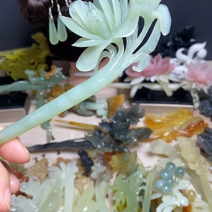 Y***友岫玉未镶嵌发簪发簪