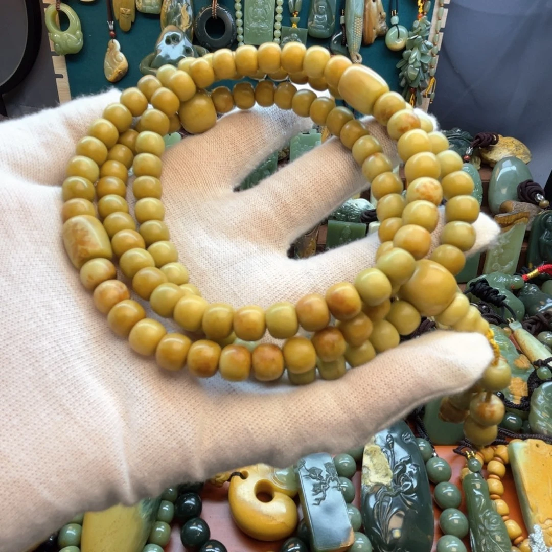 思***瘦岫岩河磨玉（透闪石质玉）未镶嵌手链