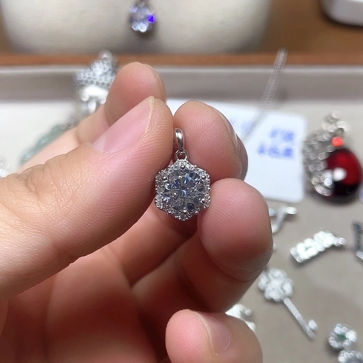 坠链均925银珐琅六忙星