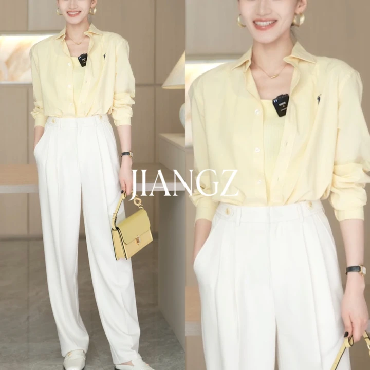 江洲侧腰带扣设计师款西裤23K0028