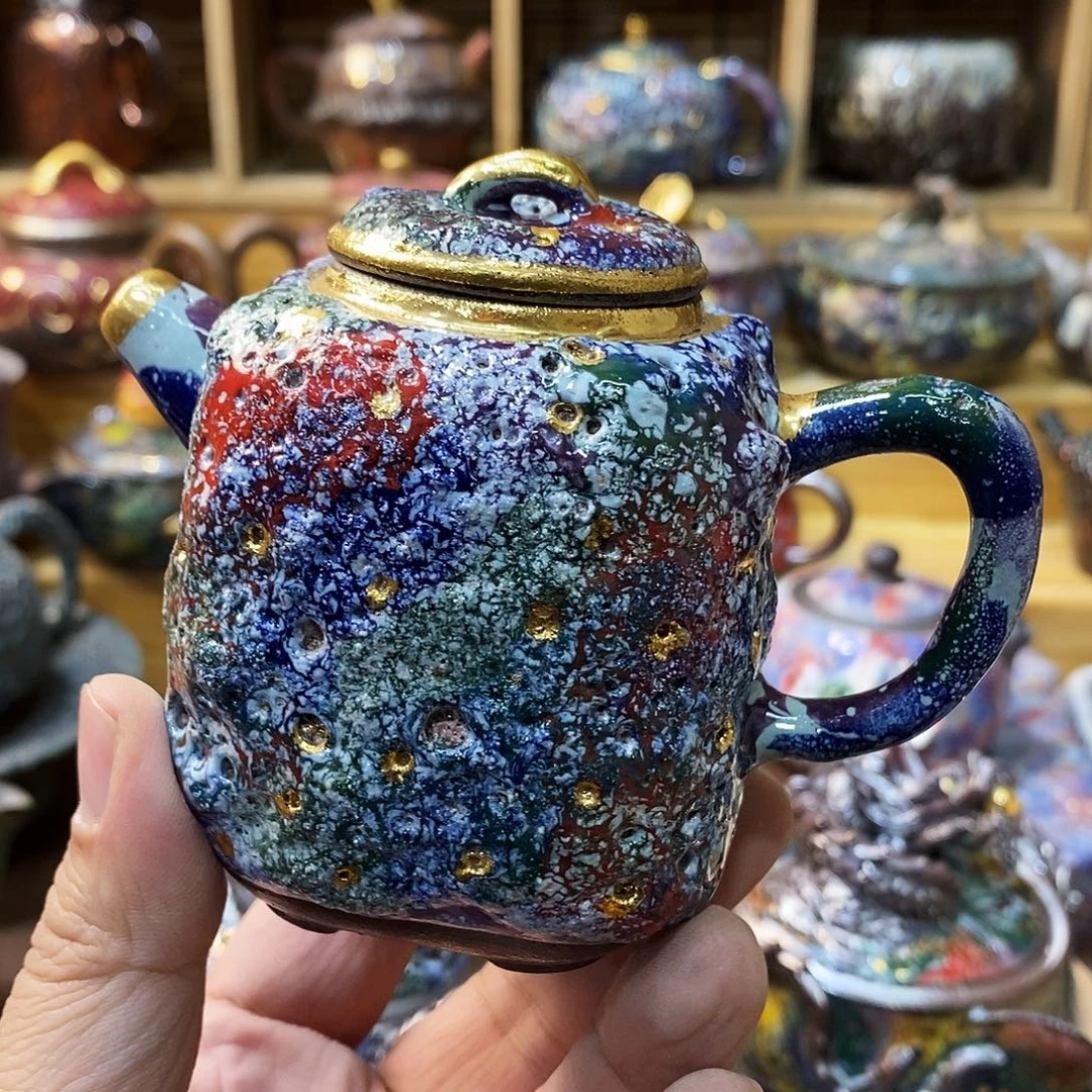 粗陶志野柴烧茶器