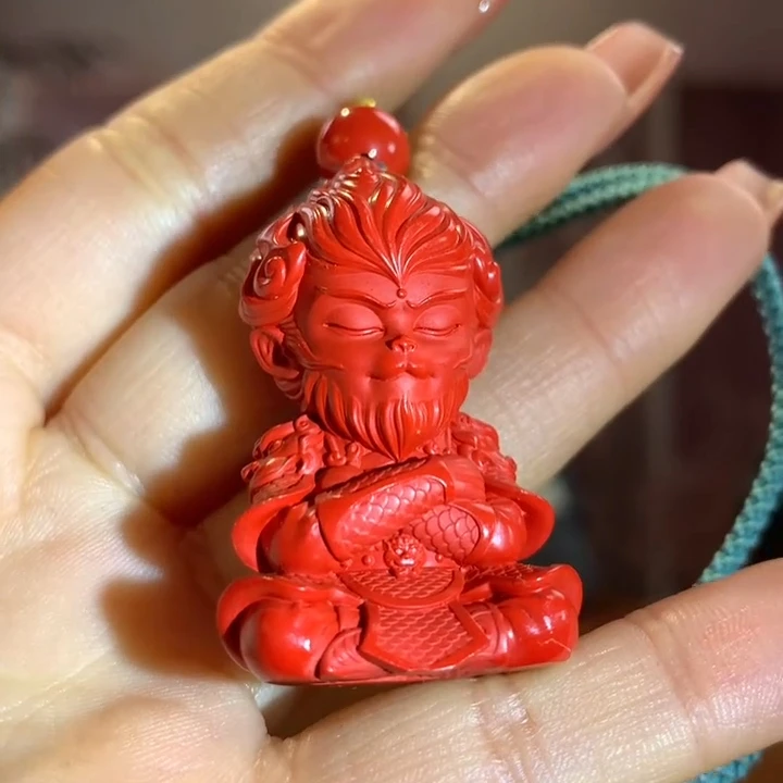 含辰砂工艺品朱砂红砂齐天大圣