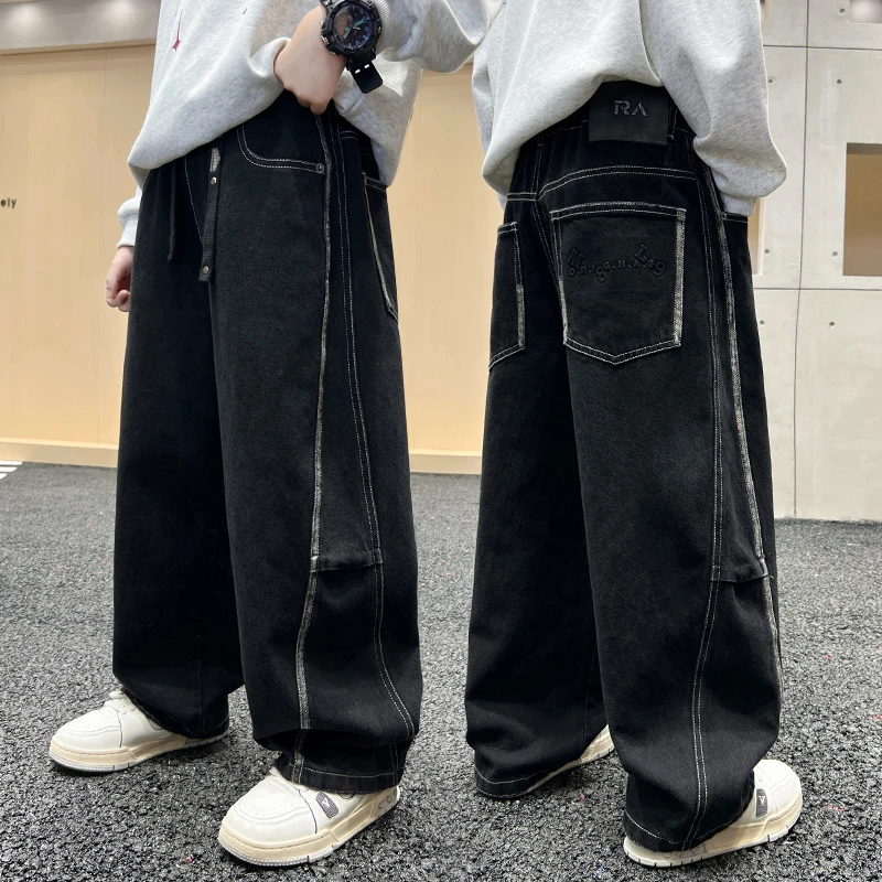 男童春秋牛仔裤2025新款儿童装秋装直筒宽松休闲裤中大童秋季裤子