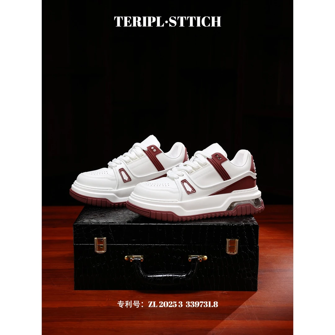 TERIPL[气垫底]男女同款真皮隐形增高爆款2025入秋轻奢男鞋