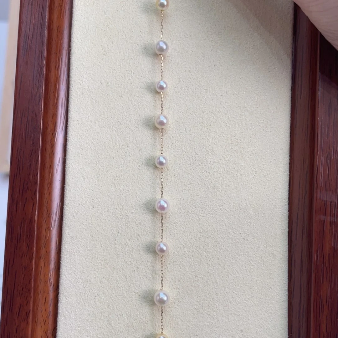 海水珍珠18K金镶嵌手链