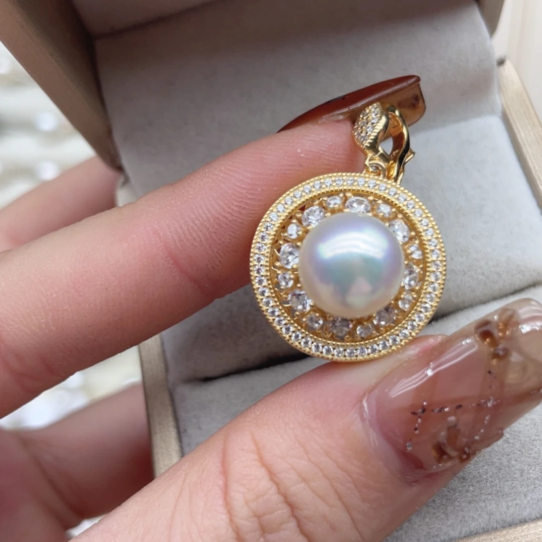 颈饰海水珍珠银S925镶嵌T91