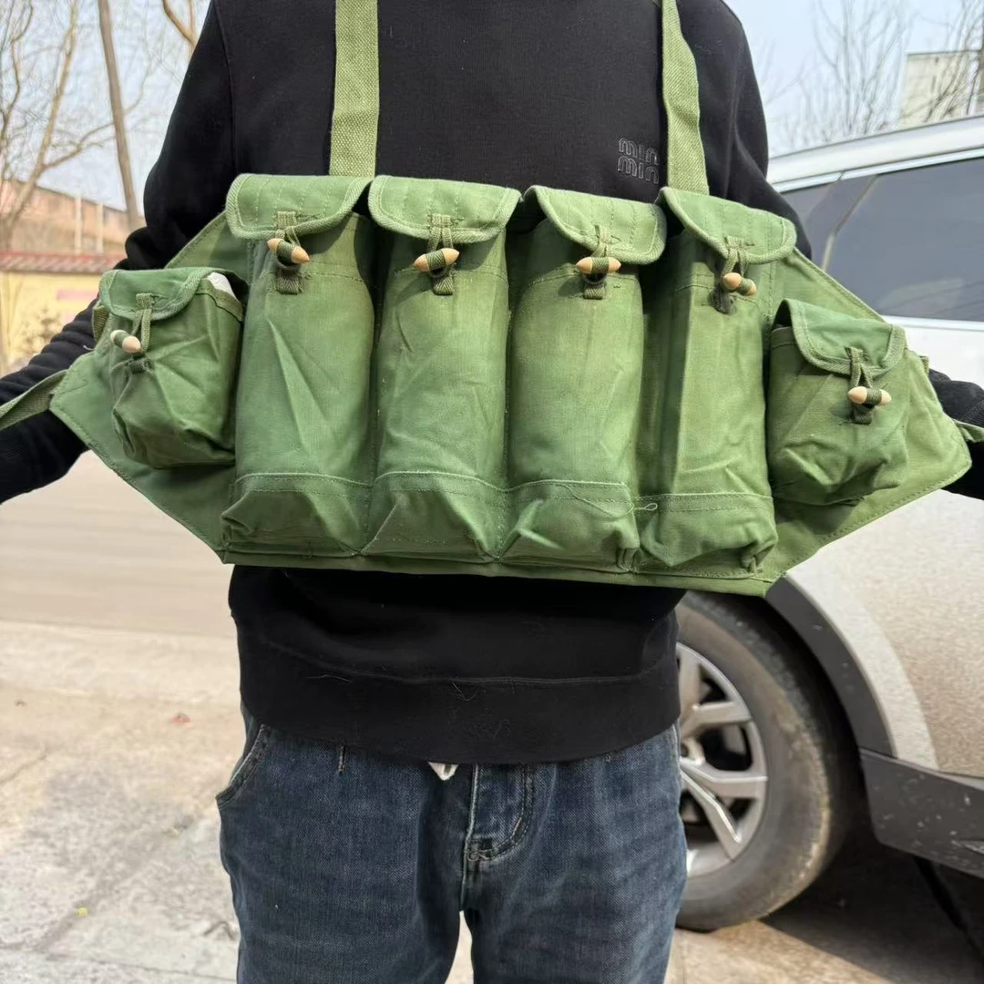 红色收藏1980年代绿色捌一休闲胸挂多功能工具包