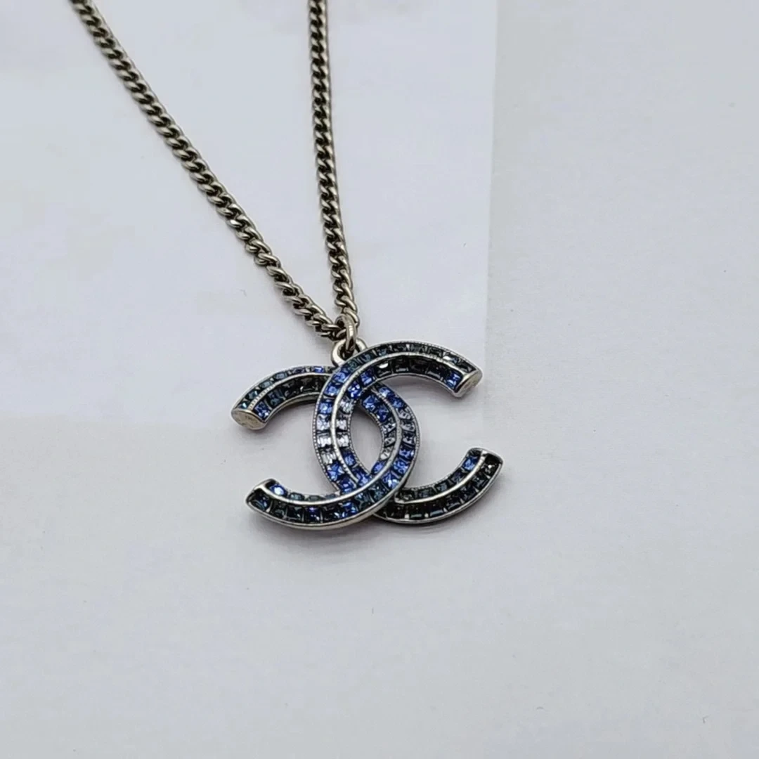 未使用 Chanel/香奈儿 蓝色项链方钻项链精致款