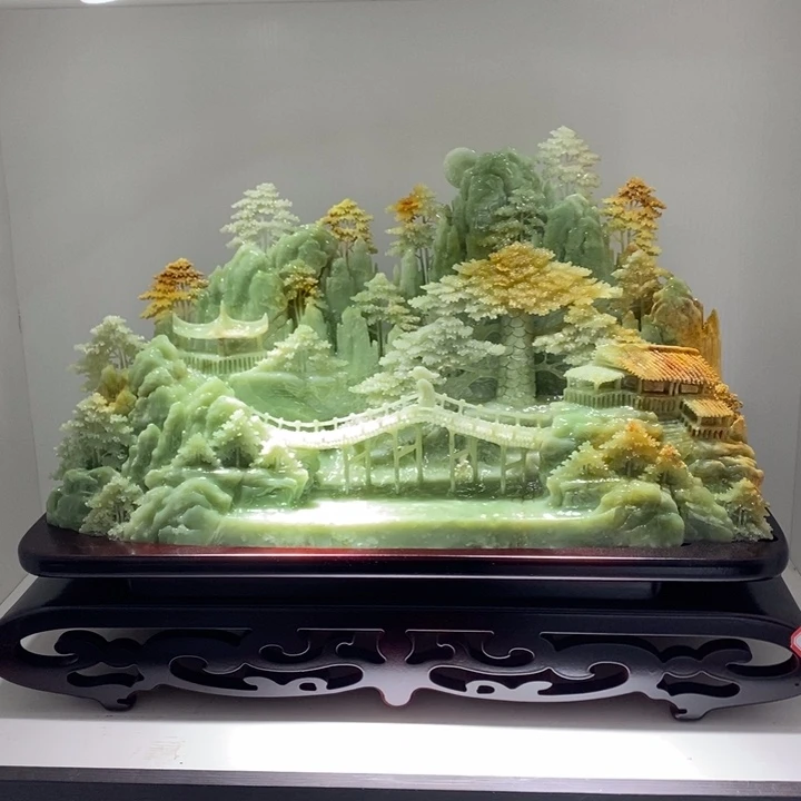 未镶嵌蛇纹石玉（覆膜）珠宝奇石