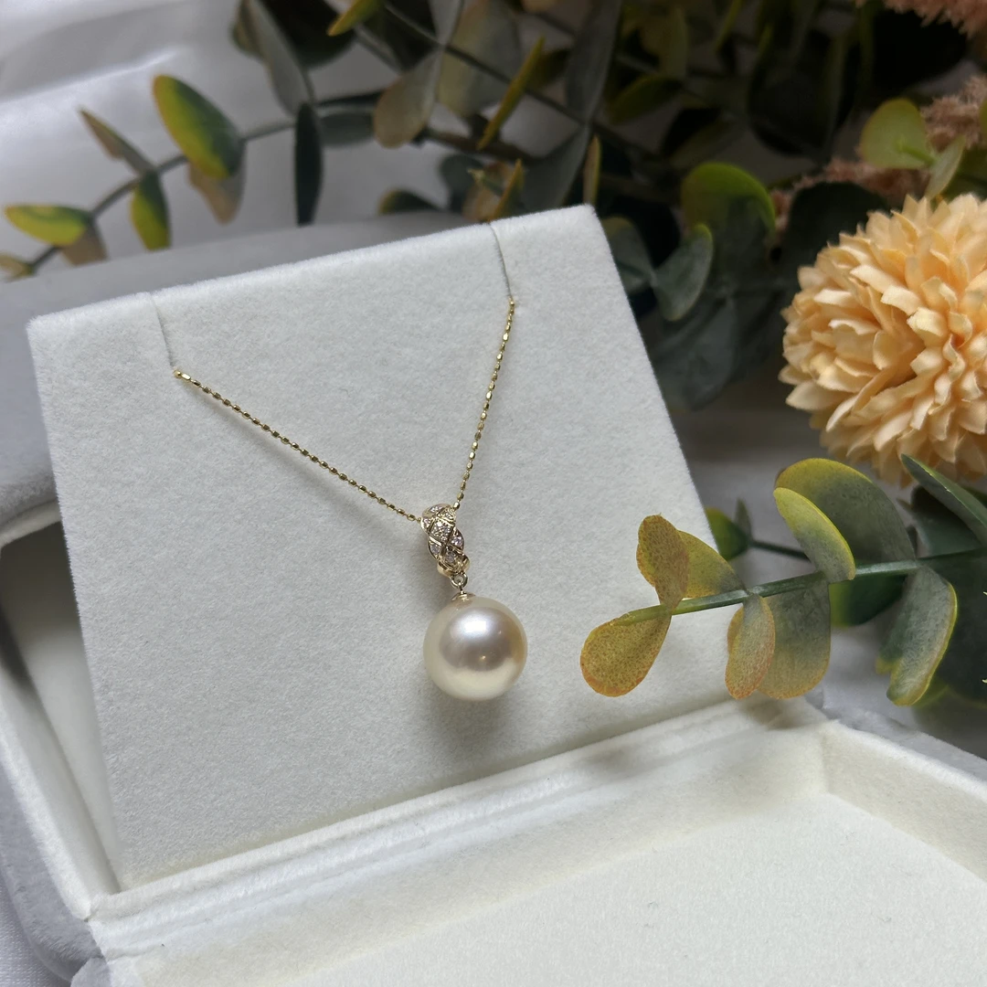 干枯玫瑰  海水珍珠 12-13mm 小香风吊坠（不含链）