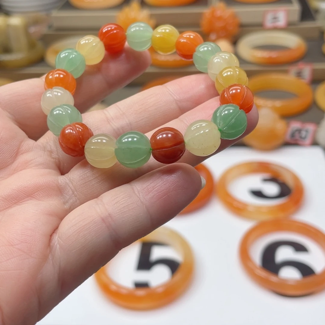 合金石英质玉（黄龙玉）手镯