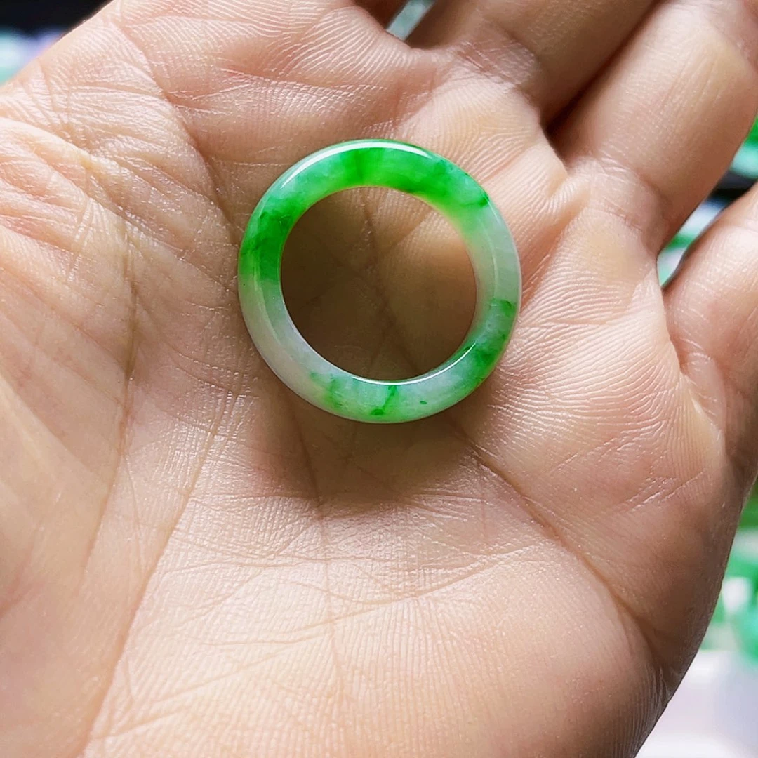 翡翠戒指未镶嵌天然缅甸翡翠