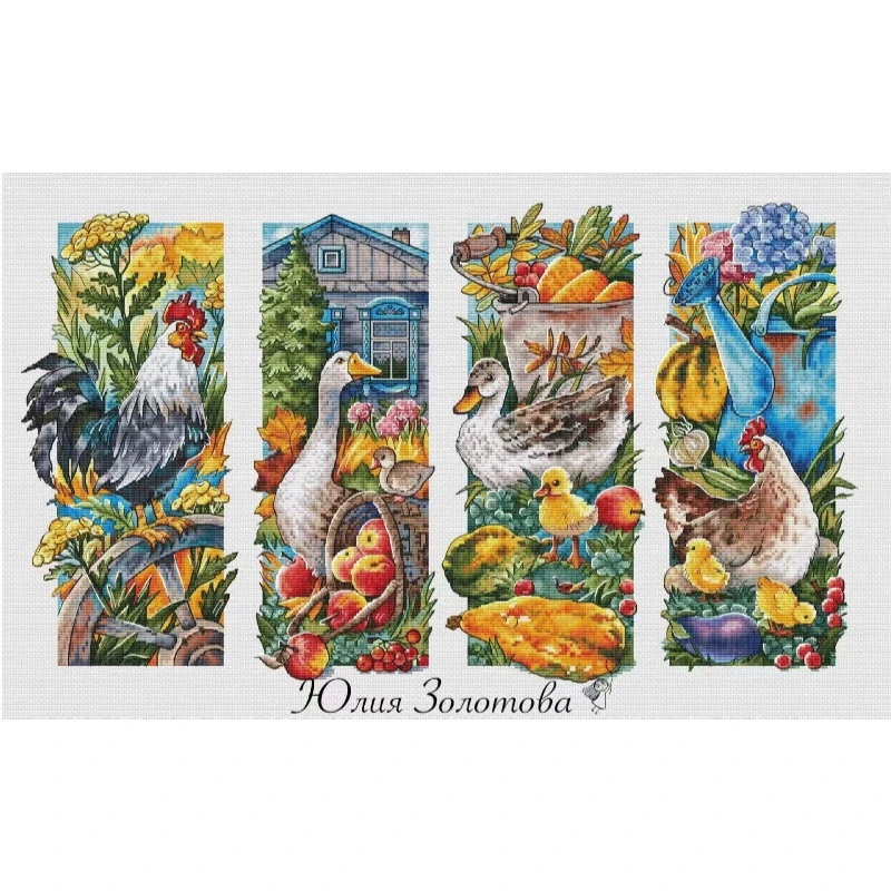 【CC2699-乡村农舍】十字绣2024新款客厅餐厅简单油画