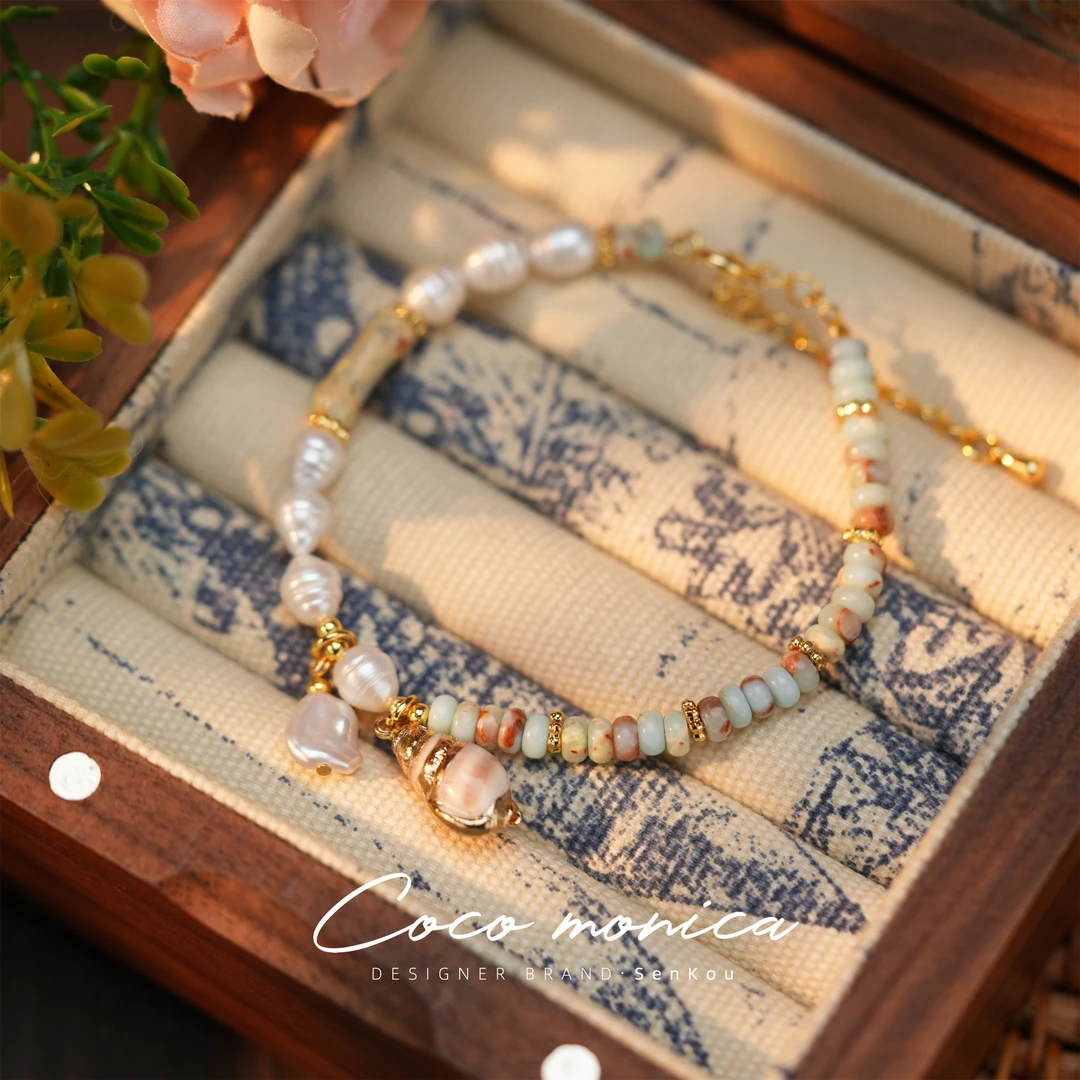 【小霞珠宝】海螺天然手链手工气质轻奢时尚百搭复古小众 WE715