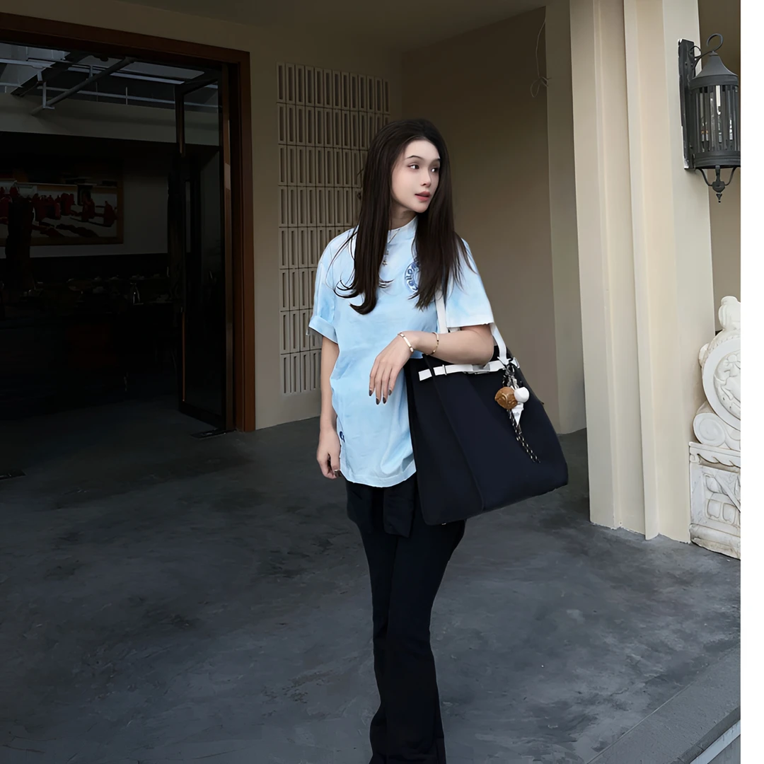 Rebornmoi【vivi老板娘】重工刺绣短袖百搭T（男女同款）DX302