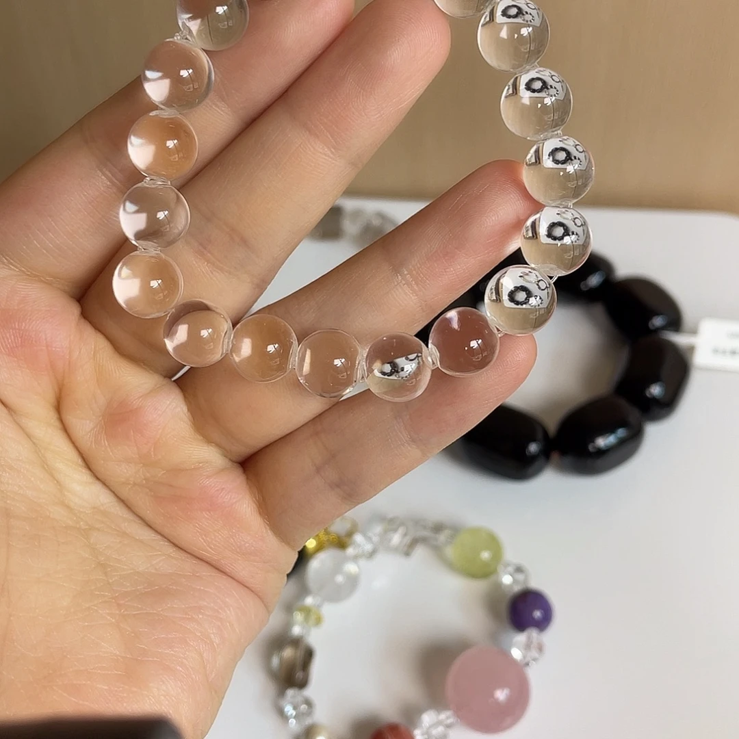 水晶未镶嵌手串手串白水泡泡珠小的