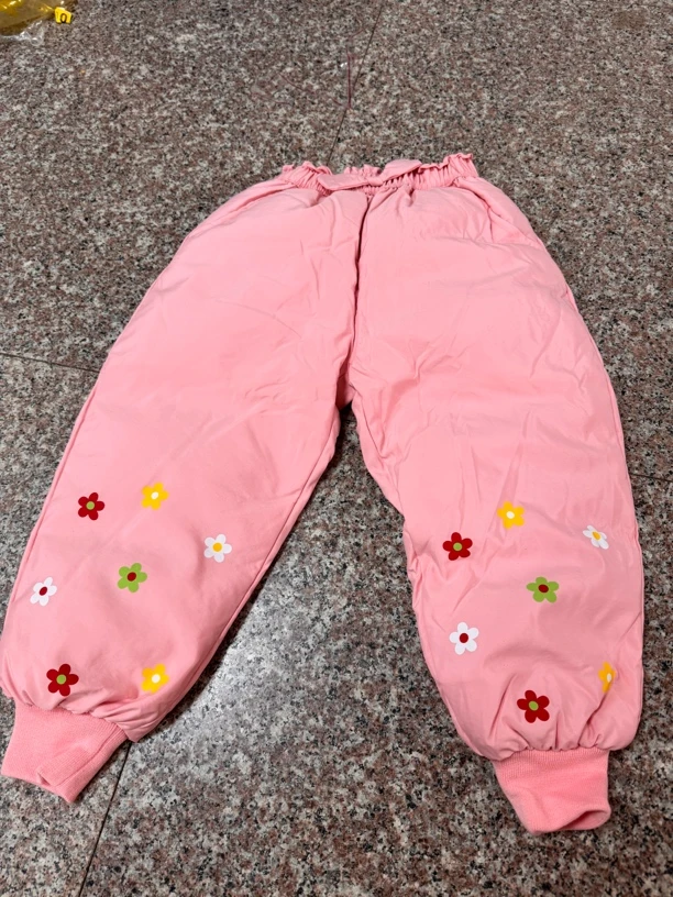 花朵女宝休闲裤长裤保暖裤裤子小童加厚外穿秋冬童装